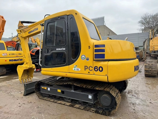 6 tonnes d'origine japonaise utilisée Komatsu PC60-7 Excavateur à ramper en vente