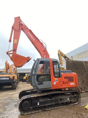 12 tonnes d'origine japonaise utilisée Hitachi ZX120 Excavatrice à rampe avec 66 kW de puissance du moteur et 0,52m3 de capacité de seau
