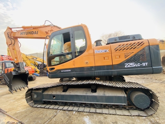 22 tonnes d'origine japonaise d'occasion Hyundai R225 Excavateur à rampe avec 112 kW de puissance du moteur et 1,05 m3 de capacité de seau