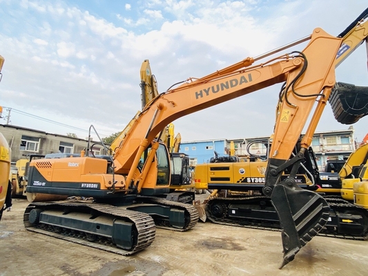 22 tonnes d'origine japonaise d'occasion Hyundai R225 Excavateur à rampe avec 112 kW de puissance du moteur et 1,05 m3 de capacité de seau