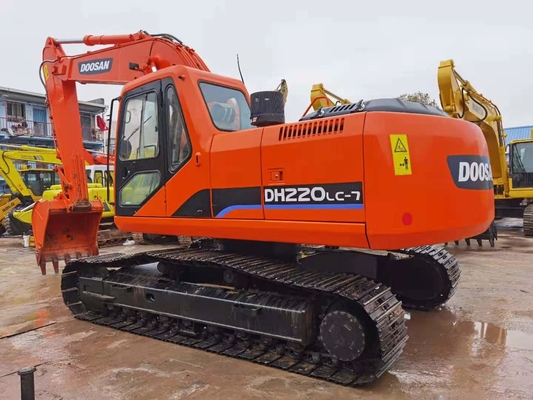 22 tonnes d'origine utilisée Doosan DH220 Excavateur à rampe avec une capacité de seau de 0,5-1,18 m3