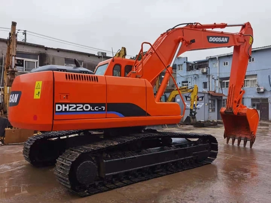 22 tonnes d'origine utilisée Doosan DH220 Excavateur à rampe avec une capacité de seau de 0,5-1,18 m3