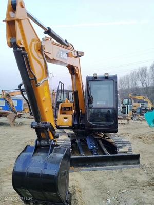 Excavateur hydraulique Sany SY75C de 7 tonnes avec une capacité de seau de 0,12 à 0,32 m3
