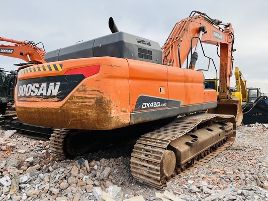 42 tonnes d'origine utilisée Doosan DX420LC-9C Excavateur à chenille avec 2 m3 de capacité de seau Excavateur d'occasion