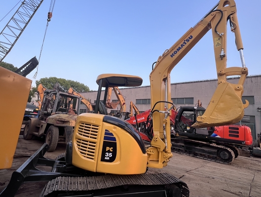 Mini-excavatrice utilisée Komatsu PC35MR Excavatrice à ramper Excavatrice d'occasion Machines de construction