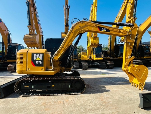 0.33 CBM CAT 307E2 Excavateur de chenille d'occasion Japon Fabriqué Excavateur de chenille d'occasion 7 tonnes Machines de construction